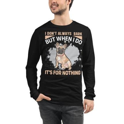 Men's French Bulldog Graphic Long Sleeve Tee